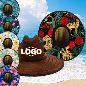 Unisex <b>Floppy</b> Wide Brim Straw <b>Hat</b> with Ribbon & Rope Elegant Summer Beach Custom Embroidery OEM Wholesale Factory Supplier - Product Image 2