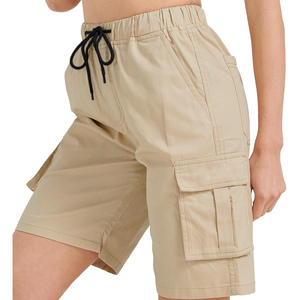 Custom Logo Women's Cargo Shorts Quick Dry Breathable Elastic Waist and Multi-Pocket Design Outdoor Wear Women's Cargo Shorts - Product Image 6