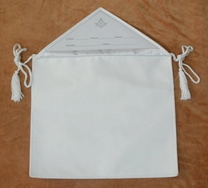 Delantales Masónicos - Delantal de Aprendiz Entrante - Delantal de Candidato Masónico Básico - Product Image 3