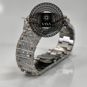 VANA JEWELS Two Tone Iced Out Moissanite <b>Watch</b> <b>Men</b> VVS Diamond <b>Watch</b> Stainless Steel Luxury Hip Hop <b>Wrist</b> <b>watch</b> - Product Image 4