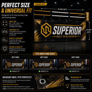 Custom Event Boxing Ring Side <b>Banner</b> for Promotional Displays Sponsorship Recognition Brand Awareness Campaigns - Product Image 5