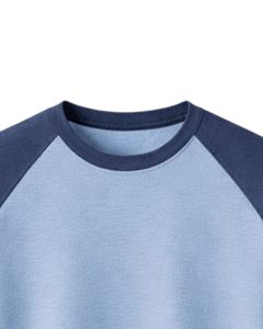 เสื้อยืดแขนยาวทรงแร็กแลนผู้ชายแบบสั่งทำพิเศษ ผ้าฝ้ายผสมโพลีเอสเตอร์ คอกลม สวมใส่สบาย แขนเสื้อตัดสีสไตล์เบสบอล รับผลิตเสื้อผ้า OEM - Product Image 5