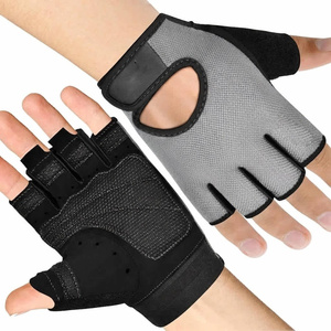 CLOVIX SPORTS Anti <b>Slip</b> Fitness Gloves Breathable <b>Half</b> Finger Workout Mitts Sweat Wipe Towel Thumb for Bodybuilding Powerlifting - Product Image 1