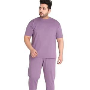 T-shirt et short en coton léger pour hommes Ensemble de vêtements d'été respirant deux pièces pour un usage quotidien décontracté Unisexe - Product Image 1