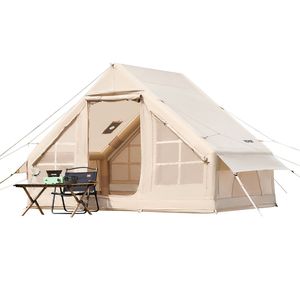 Tenda Gonfiabile per 3-5 Persone Facile da Montare per Campeggio, in Oxford 300D, Tenda Glamping 4 Stagioni con Pompa Manuale e Compatibilità Stufa - Product Image 1