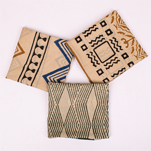 Handblock 3 Set Boho Natural Dye Printed Canvas Cotton Bandana Set Bagru <b>Style</b> Indian Eco-Friendly <b>Head</b> Neck Vintage Bohemian - Product Image 3