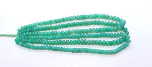 ลูกปัดหินแคลเซโดนีสีเขียวธรรมชาติทรงรอนเดลล์ขนาด 8-10 มม. ลูกปัดพลอยแคลเซโดนีสีเขียวธรรมชาติทรงรอนเดลล์ - Product Image 4