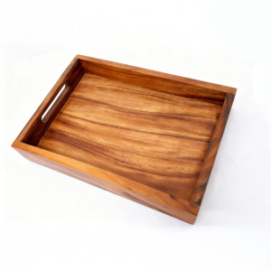 Plateau rectangulaire en bois d'acacia Kalea - Product Image 1