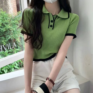 เสื้อเชิ้ตผู้หญิง แขนสั้น ลำลอง ผ้าถัก คอตตอน/ใยไผ่ ระบายอากาศได้ดี ทรงปกติ จาก Topshop - Product Image 3