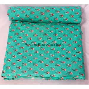 Tela de algodón transpirable y ligera con estampado floral, multicolor, hecha a mano en India, tela no tejida para bolsos y camisas. - Product Image 1