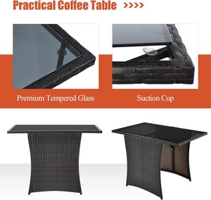 Juego de sofás de mimbre modernos para áreas de jardín, patio, balcón y terraza - Product Image 3