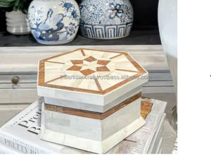 Caja de Almacenamiento de Joyas Rectangular con Incrustaciones de Hueso Hecha a Mano por Artesanos - Estilo Moderno, Duradera, Tamaño y Color Personalizables - Product Image 2