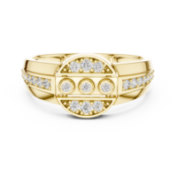 Ensemble de bagues pour homme en diamant de laboratoire taillé unique, or jaune massif 18 carats plaqué rhodium, luxe, fiançailles, mariage, quotidien, bureau