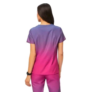 Nouvelle tenue médicale professionnelle à manches courtes, coupe régulière, fiable, confortable et ajustable pour le personnel hospitalier au quotidien - Product Image 3