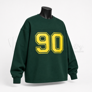Sudadera con cuello redondo y estampado gráfico extragrande para hombre, sudadera con estampado universitario personalizado, sudadera estilo streetwear, fabricante OEM - Product Image 3