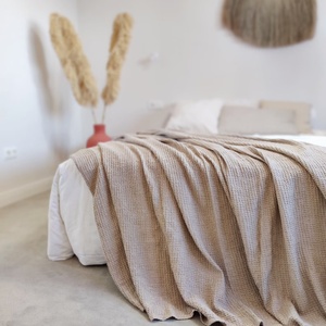 Wholesale Heavy <b>extra</b> <b>Large</b> Soft Four Season <b>Blanket</b> Brown Home <b>Throw</b> Natural Fringe Size Can Be Customized Rajasthan - Product Image 2
