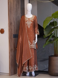 Kurti Plazo Dupatta Elegante de Secado Rápido, Material Crush, Superventas, para Mujer, Ideal para Festivales y Bodas, a Precio Económico desde India - Product Image 4