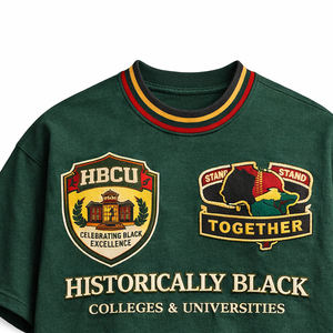 เสื้อยืด HBCU คุณภาพพรีเมียม ผลิตจากผ้าฝ้ายเกรดสูง ออกแบบด้วยลายพิมพ์โดดเด่นสะดุดตาเพื่อสไตล์สตรีทแวร์ - Product Image 2