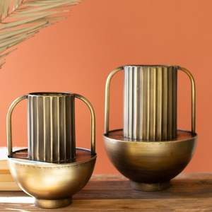 Jarrón de latón moderno para mesa, estilo costero, para decoración de hogar de lujo - Product Image 4