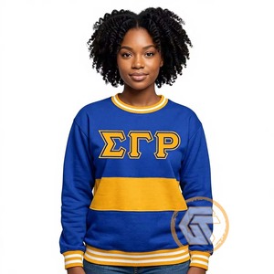 Sweat-shirt à capuche en molleton de coton personnalisé de haute qualité, broderie frontale unie, style sororité grecque pour femmes, Sigma Gamma Rho - Product Image 3
