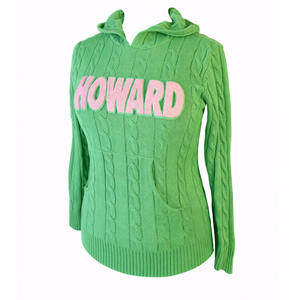 Suéter de punto con cuello en V 100% algodón personalizado al por mayor para hombre, antibacteriano, transpirable, de secado rápido, con estampado digital de letras cortas - Product Image 3