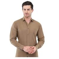 Chemises décontractées élégantes pour hommes en twill de coton uni, manches longues, col ouvert, imprimées numériquement, collection Zenrich, pour l'été