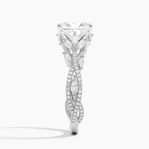 แหวน BOJ รุ่น 0138 ทรง Radiant Cut เงินแท้ 925 ประดับเพชรเม็ดเดี่ยวทรง Solitaire ดีไซน์ Luxe Secret Prong Setting น้ำหนัก 2 กะรัต สี D ความสะอาด VVS1 เพชรโมอิสซาไนต์ รับรองโดย GRA - Product Image 3