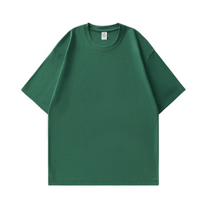 T-shirts pour hommes à épaules tombantes, vente en gros directe d'usine, vêtements personnalisés, t-shirts noirs surdimensionnés à manches courtes et col rond pour hommes - Product Image 4
