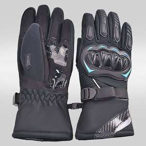 Gants de moto en cuir haute performance Pyrotect, résistants, compatibles écran tactile, imperméables, respirants, à doigts complets, avec fermeture à cordon, pour la course et le motocross - Product Image 4