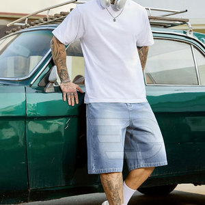 Pantalones Cortos de Hombre, Cintura Media, Corte Relajado, Casuales, Transpirables, de Pierna Recta, Ideales para Viajes al Aire Libre, Moda para Uso Diario - Product Image 3