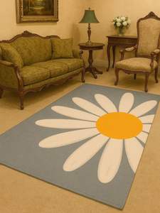 Alfombra KNOT RUG hecha a mano con lana de musgo, diseño floral moderno, ecológica, para sala de estar, habitaciones infantiles, hoteles y oficinas. - Product Image 5
