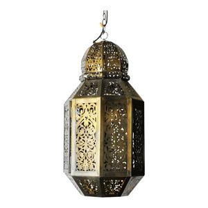 Lanterne suspendue marocaine en laiton doré perforé de qualité supérieure pour la décoration intérieure et l'équipement hôtelier, en promotion - Product Image 1