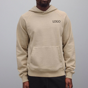 Sweat à capuche décontracté pour homme, coupe ample moderne, épaules tombantes, couleur unie pour un look stylé, matière douce avec logo personnalisé - Product Image 1