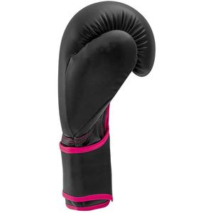 Gants de boxe noirs de haute qualité en gros gants de boxe professionnels adultes à lacets en cuir gagnant logo personnalisé gants de boxe - Product Image 5