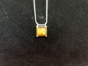 Colgantes de Piedra Natural Ojo de Tigre, Colgantes de Plata Alemana con Piedra de Nacimiento, Collares Delicados Hechos a Mano a Precios de Mayoreo - Product Image 3