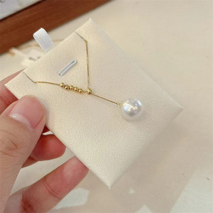 Collar de Perlas de Agua Dulce de Plata S925 para Mujer, para Xiaomi, 3-4 mm, Casi Brillante, Cadena Simple para Bebé con Cadena para Clavícula - Product Image 3