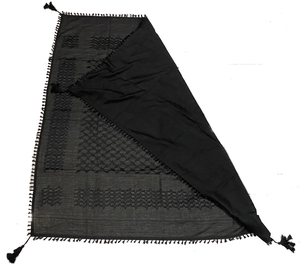 ผ้าคลุมศีรษะแบบอาหรับสีดำเต็มผืน ผ้าคลุมศีรษะแบบอาราฟาต์ ผ้าคลุมศีรษะแบบกูทรา ผ้าคลุมศีรษะแบบตะวันออกกลาง ผ้าคลุมศีรษะแบบเปอร์เซีย ผ้าคลุมศีรษะแบบปาเลสไตน์ ผ้าคลุมศีรษะแบบฮัตตาสีดำ ผ้าคลุมศีรษะแบบมุสลิม - Product Image 5