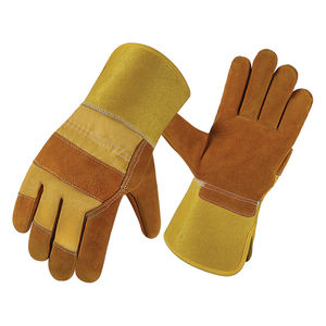 Gants de sécurité en cuir de vachette robustes de qualité supérieure ignifuges antistatiques caractéristiques coton dos vache fendu paume en cuir pour main bras - Product Image 1