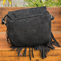 Sac à bandoulière vintage à franges en cuir suédé véritable de grande capacité pour femmes, sac à main de style tendance, nouvel arrivage Offre Spéciale