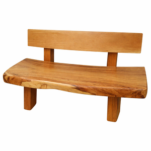 Banco de Madera Maciza de Suar Exclusivo al por Mayor, Estilo Rústico Contemporáneo con Borde Natural, Hecho a Mano, Ecológico, Duradero, para Interiores y Exteriores - Product Image 2