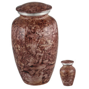 Oferta Exclusiva: Juego de Urnas Funerarias Modernas Hechas a Mano con Acabado de Aluminio y Patrón de Efecto Brillante - Product Image 1