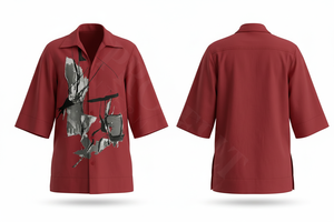 Camisa de Vestir con Estampado Gráfico Personalizado Abstracto, Corte Holgado, Mangas Cortas, Estilo Casual, Camisas Elegantes OEM ODM - Product Image 2