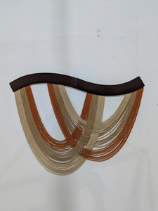 Décoration murale en macramé bohème, design géométrique abstrait, décoration de salon, œuvre d'art unique - Product Image 6