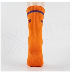 North Approach Crew <b>Socks</b> <b>Orange</b> Letter Print Breathable Knitted for Adults Casual Wear - Product Image 3