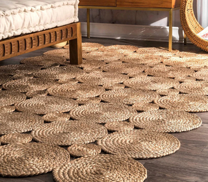 Natural Jute Braided Area <b>Rug</b>, Sustainable <b>Rug</b>, Handicraft In Vietnam, Nhat Minh Manufacturer, Jute Carpet, Wholesale, - Product Image 3