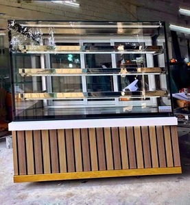 Vitrine de comptoir moderne en acier inoxydable à température unique avec affichage numérique en verre intégré pour biscuits, pâtisseries et confiseries - Product Image 1