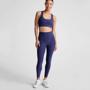 Nuevo Diseño Eternal Blue Heather OEM Conjuntos de 2 Piezas para Mujer, Leggings Midi de Cintura Alta con Estampado Espaciado, Última Moda y Ajuste de Cintura Alta - Product Image 1