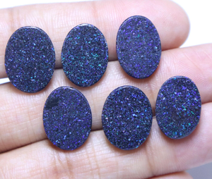 36 carats d'opale matricielle Andamooka naturelle d'Australie, cabochon, 6 pièces, opale arc-en-ciel pour la fabrication de bijoux - Product Image 3