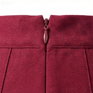 Minifalda Plisada para Mujer, Color Sólido, Cintura Alta, Tejido de Tela, Estilo para Todas las Temporadas - Product Image 4