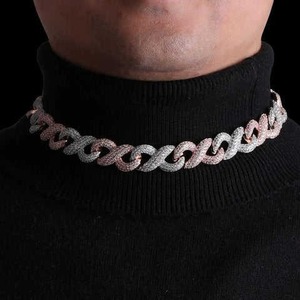 <b>Top</b> Quality Hip Hop <b>Silver</b> Plated VVS1 Moissanite 925 Sterling <b>Silver</b> Link <b>Chain</b> Hip Hop Wedding & Party <b>Chain</b> for Men - Product Image 5